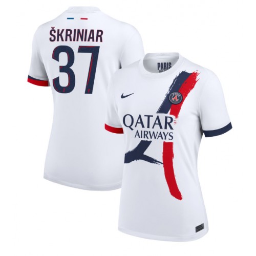 Dámy Fotbalový dres Paris Saint-Germain Milan Skriniar #37 2024-25 Venkovní Krátký Rukáv